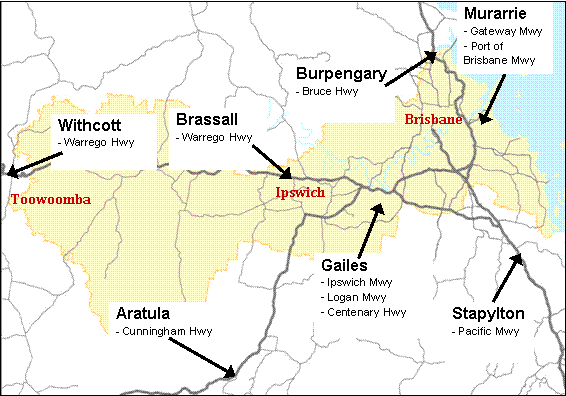 There are satellite depots at: Burpengary, Murrarie, Stapylton, Gailes, Brassall, Aratula and Withcott.